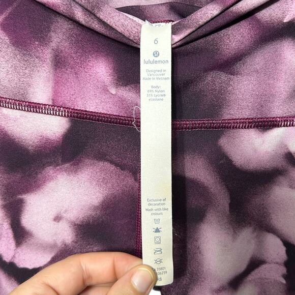 Lululemon Wunder Under Hi-Rise Tight Women's Sz 6 Blush Blossom White Candy Pink - Picture 4 of 6